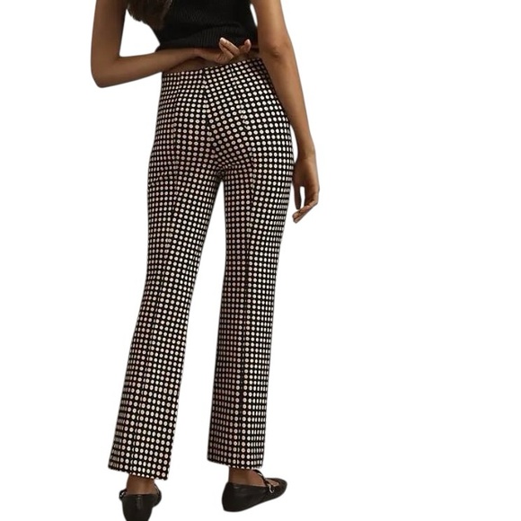 Anthropologie The Margot Kick-Flare Cropped Pants size L like new condition - Picture 4 of 14